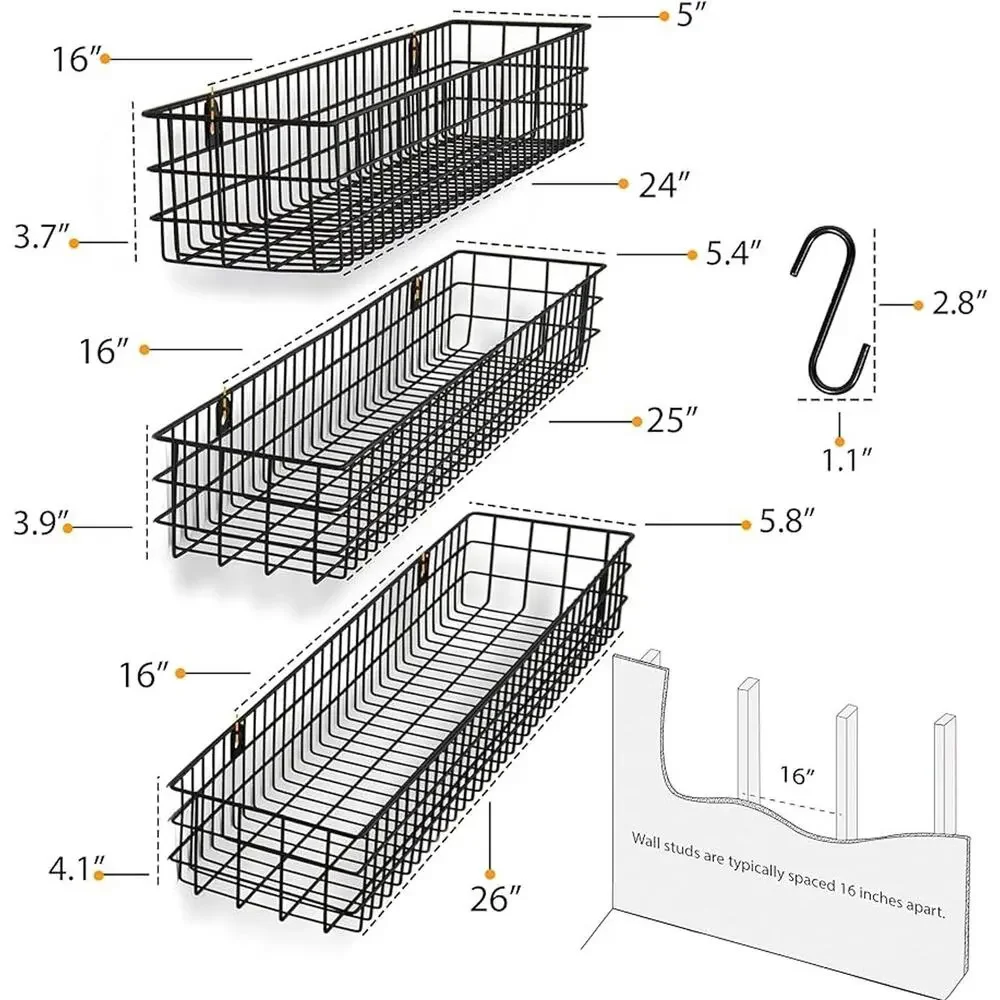 NIB Kitchen Organization and Storage, Multisize Metal Shelves